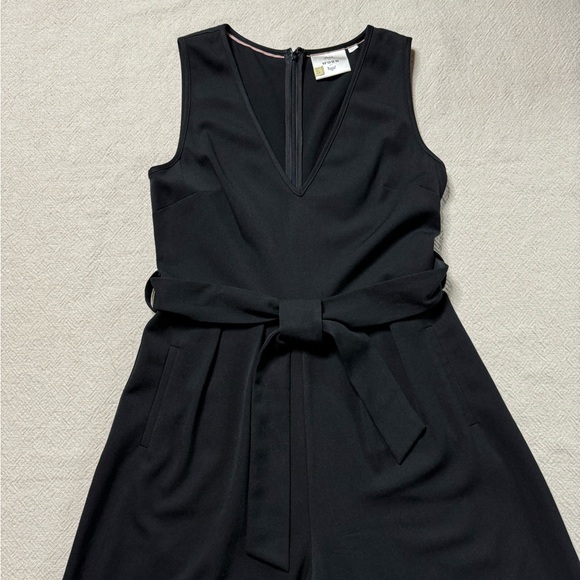 Anthropologie Black Vneck Wide Leg Jumpsuit 6 - Picture 3 of 6